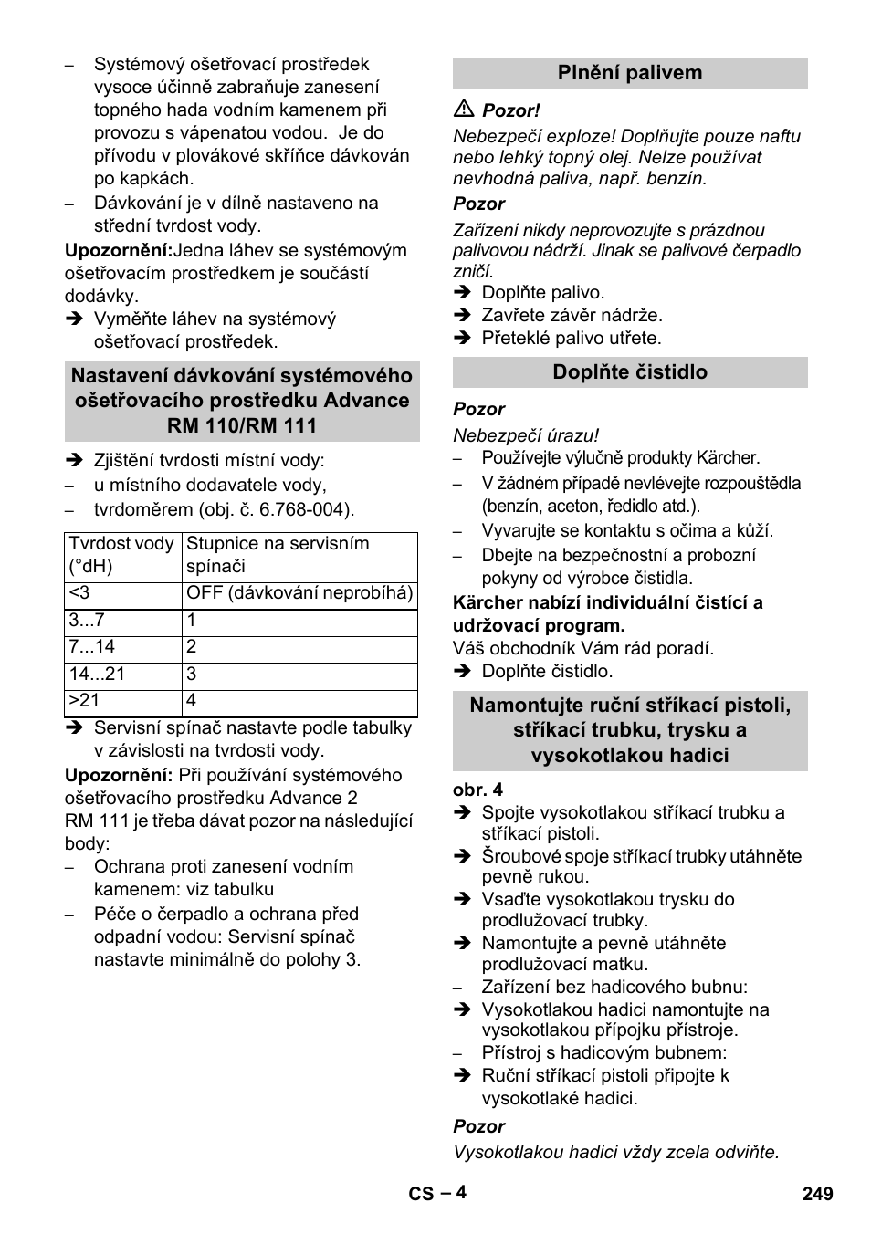 Karcher HDS 13-20-4 S EU User Manual | Page 249 / 436