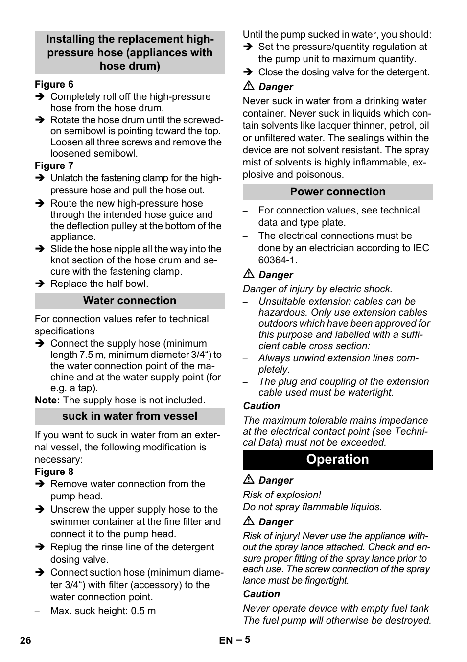 Operation | Karcher HDS 13-20-4 S EU User Manual | Page 26 / 436