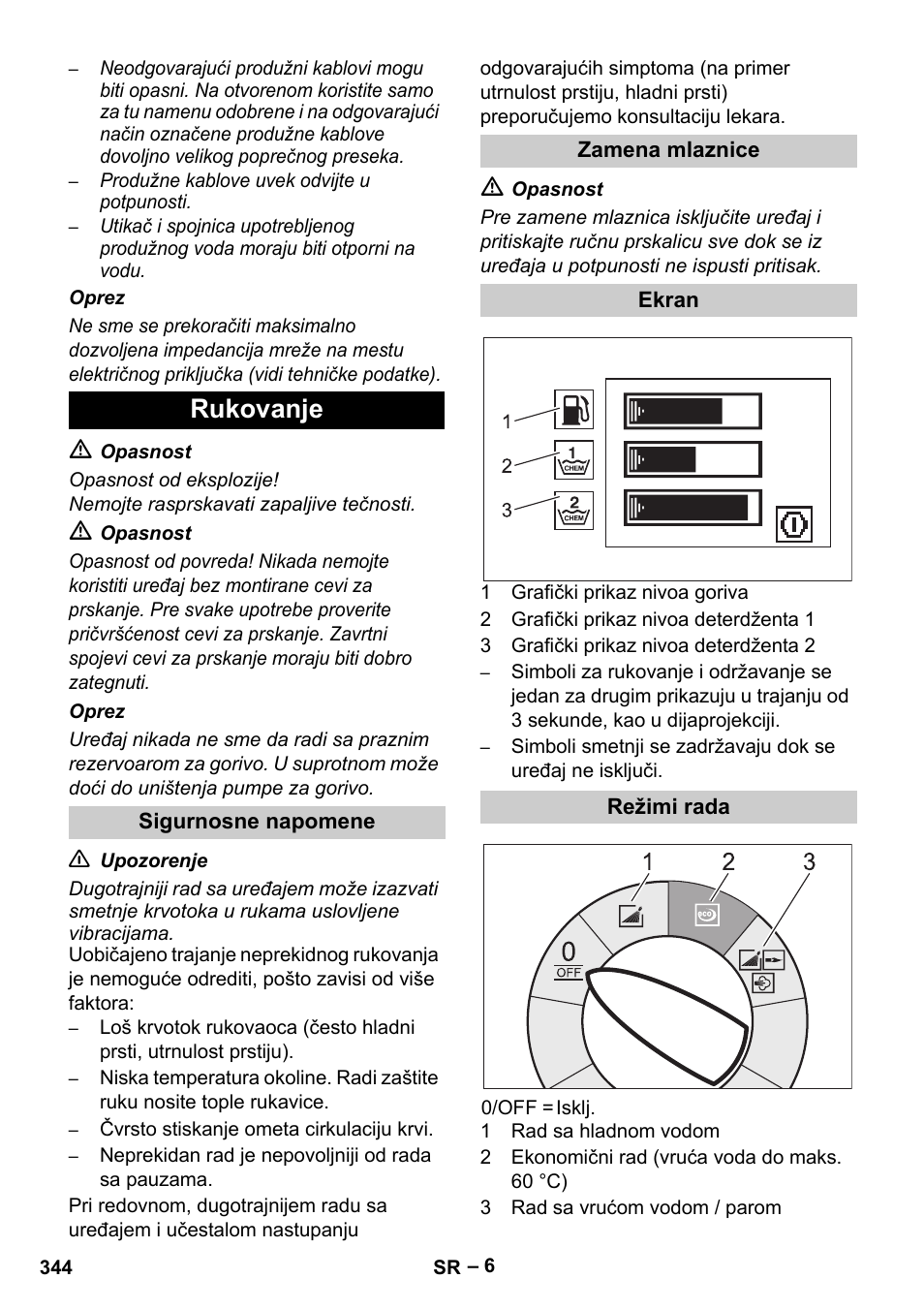 Rukovanje | Karcher HDS 13-20-4 S EU User Manual | Page 344 / 436