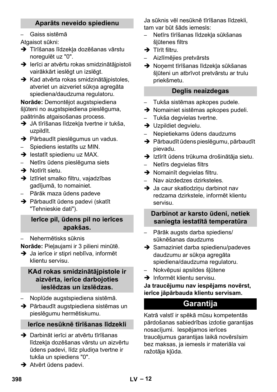 Garantija | Karcher HDS 13-20-4 S EU User Manual | Page 398 / 436