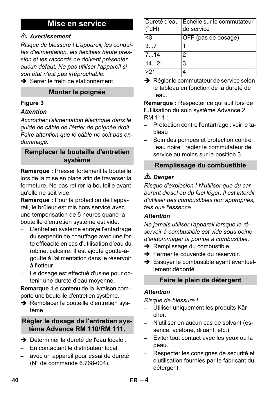 Mise en service | Karcher HDS 13-20-4 S EU User Manual | Page 40 / 436