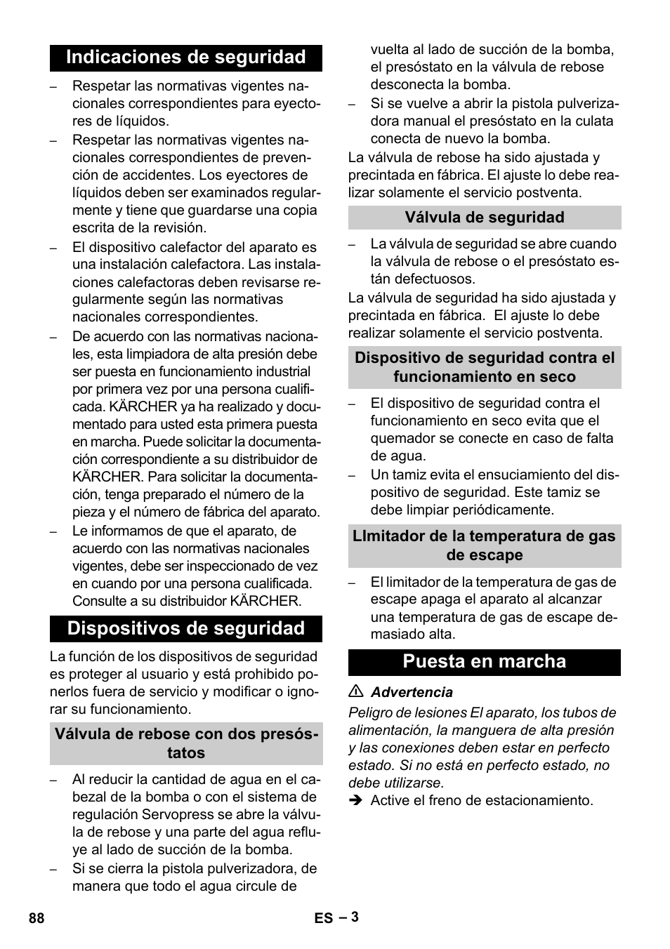 Puesta en marcha | Karcher HDS 13-20-4 S EU User Manual | Page 88 / 436