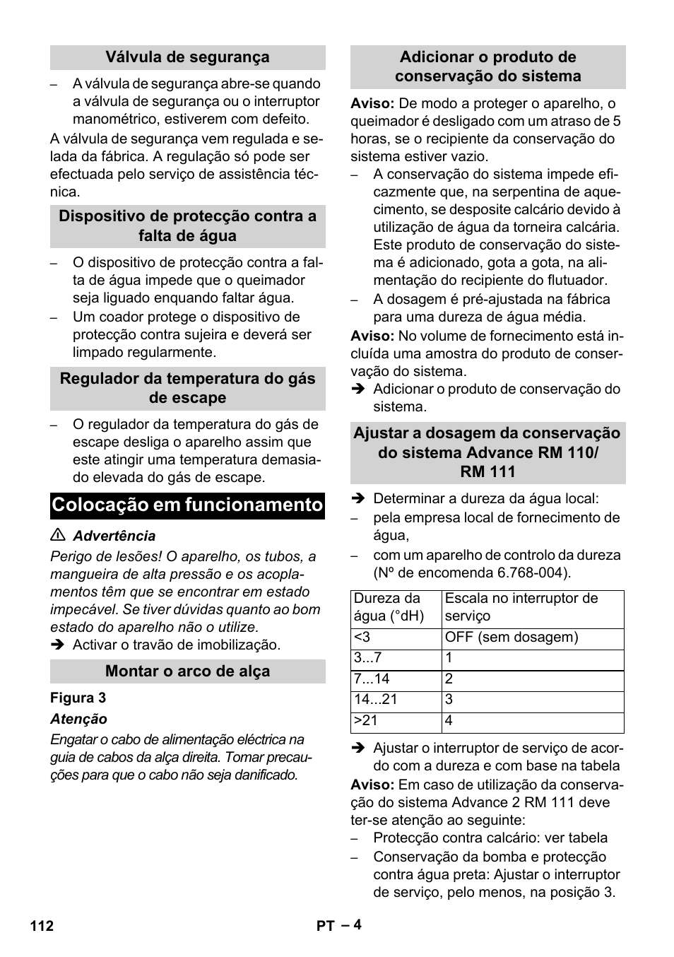 Colocação em funcionamento | Karcher HDS 8-17-4M Classic EU User Manual | Page 112 / 468