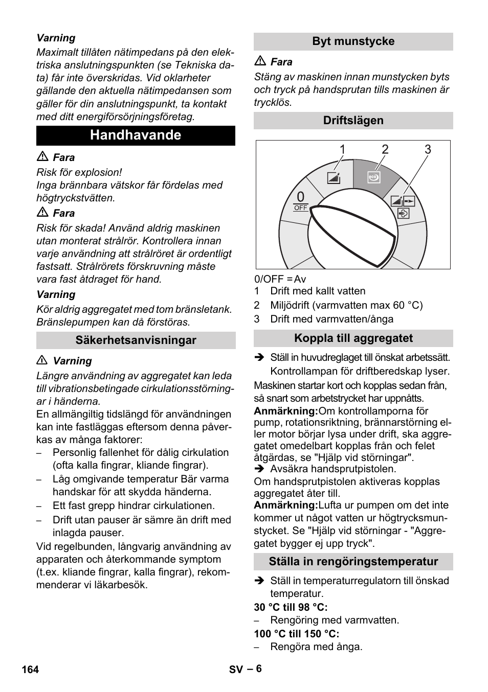 Handhavande | Karcher HDS 8-17-4M Classic EU User Manual | Page 164 / 468