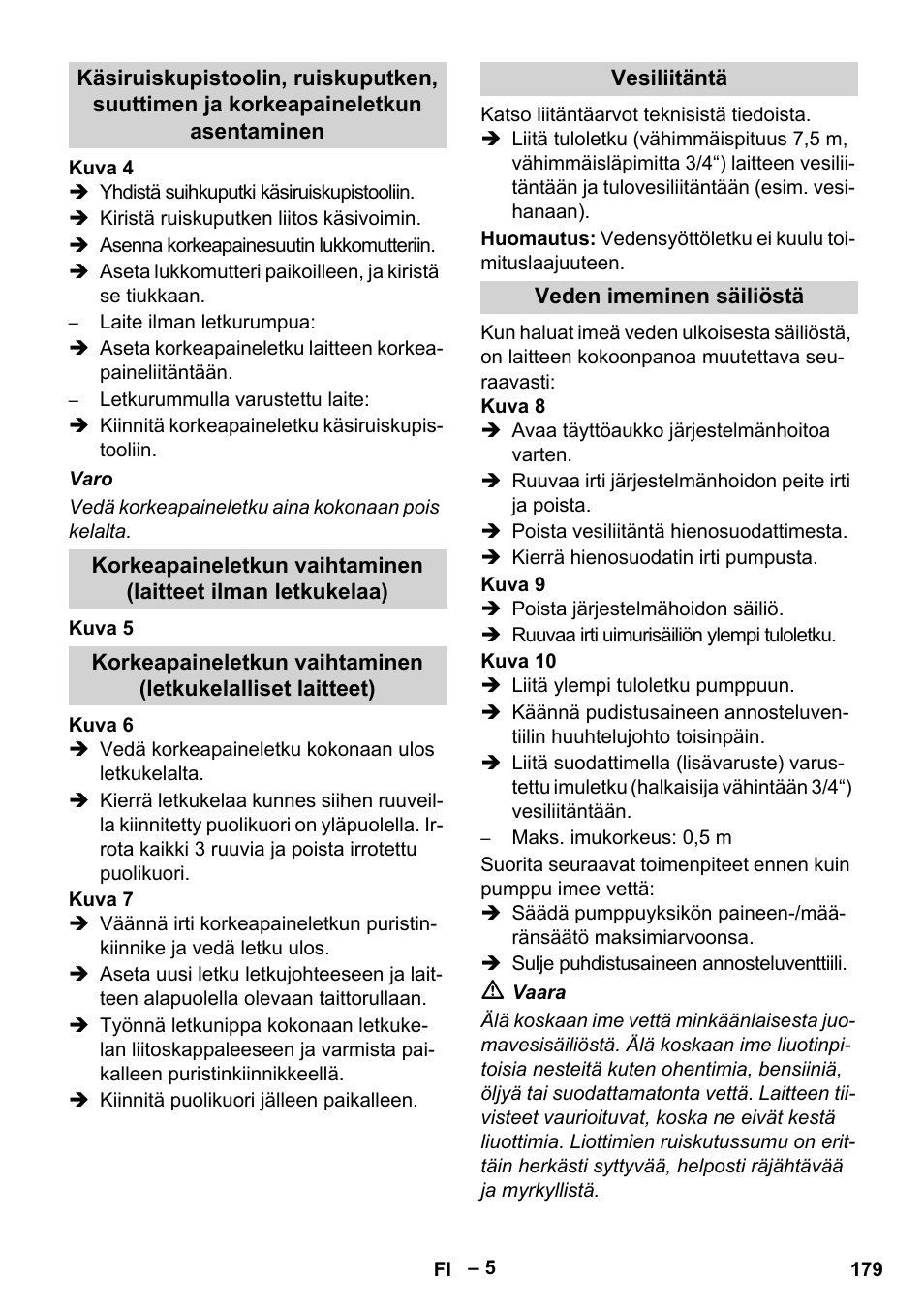 Karcher HDS 8-17-4M Classic EU User Manual | Page 179 / 468