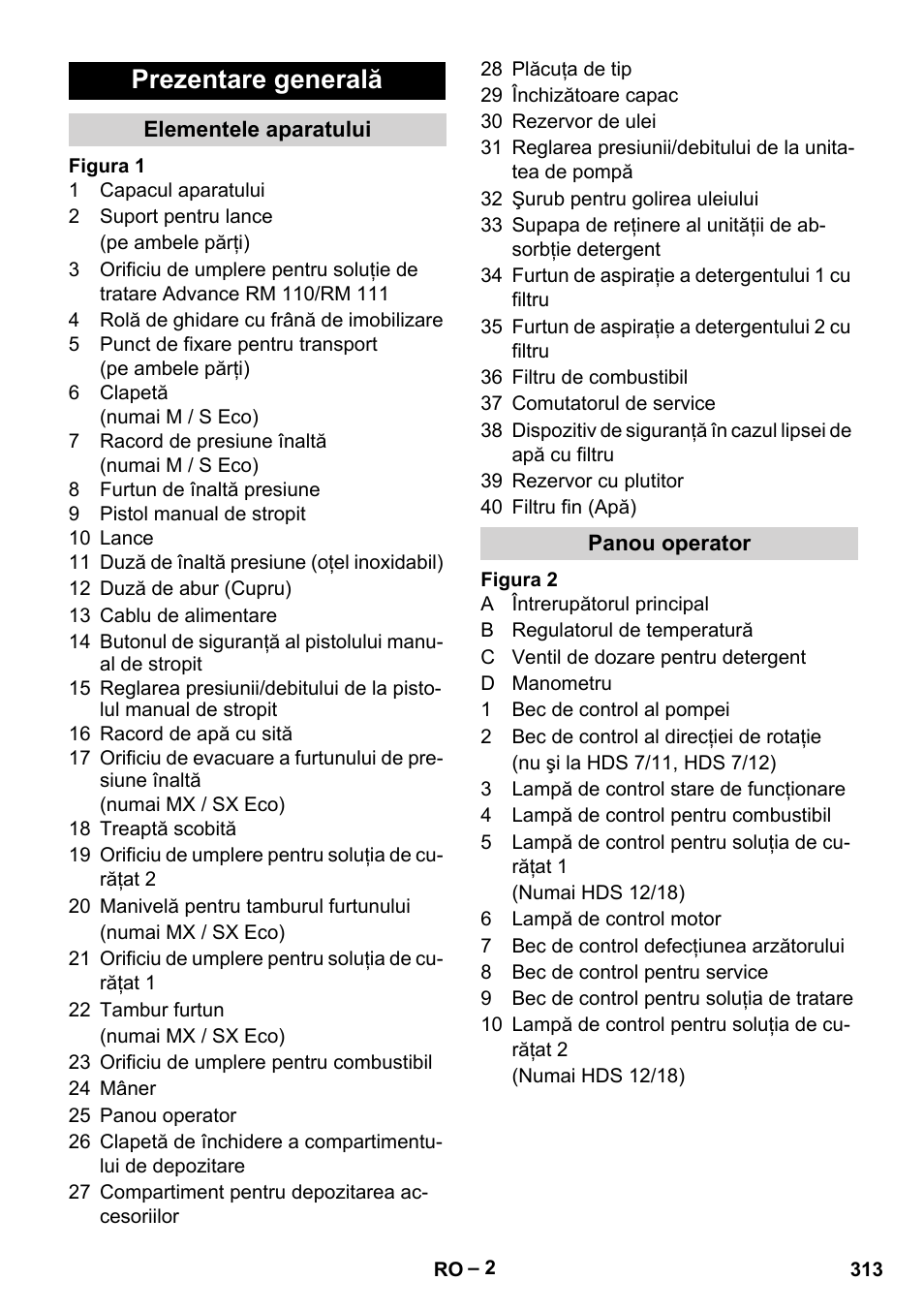 Prezentare generală | Karcher HDS 8-17-4M Classic EU User Manual | Page 313 / 468