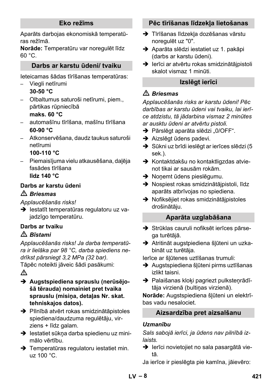 Karcher HDS 8-17-4M Classic EU User Manual | Page 421 / 468