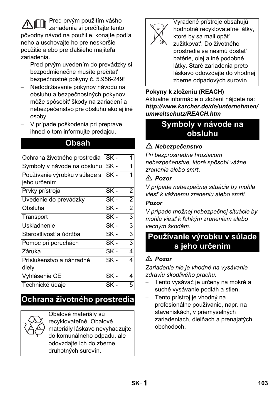 Karcher NT 27-1 Professional User Manual | Page 103 / 148