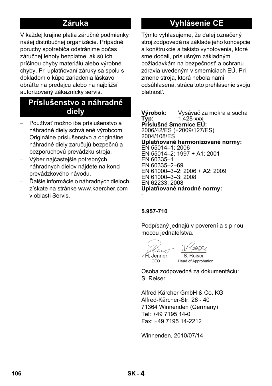 Karcher NT 27-1 Professional User Manual | Page 106 / 148
