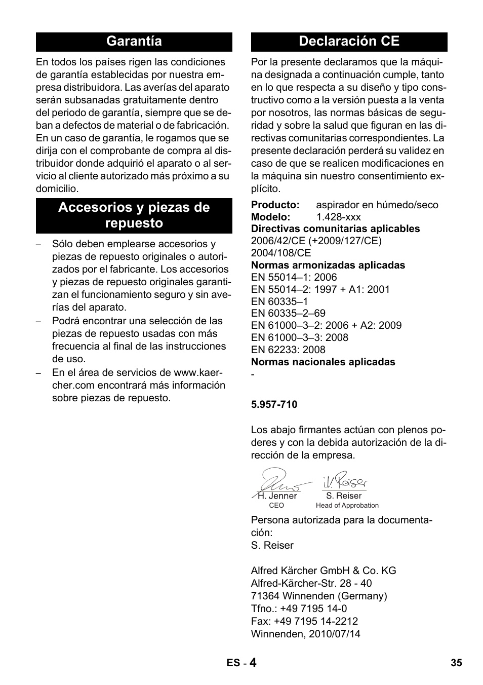Karcher NT 27-1 Professional User Manual | Page 35 / 148