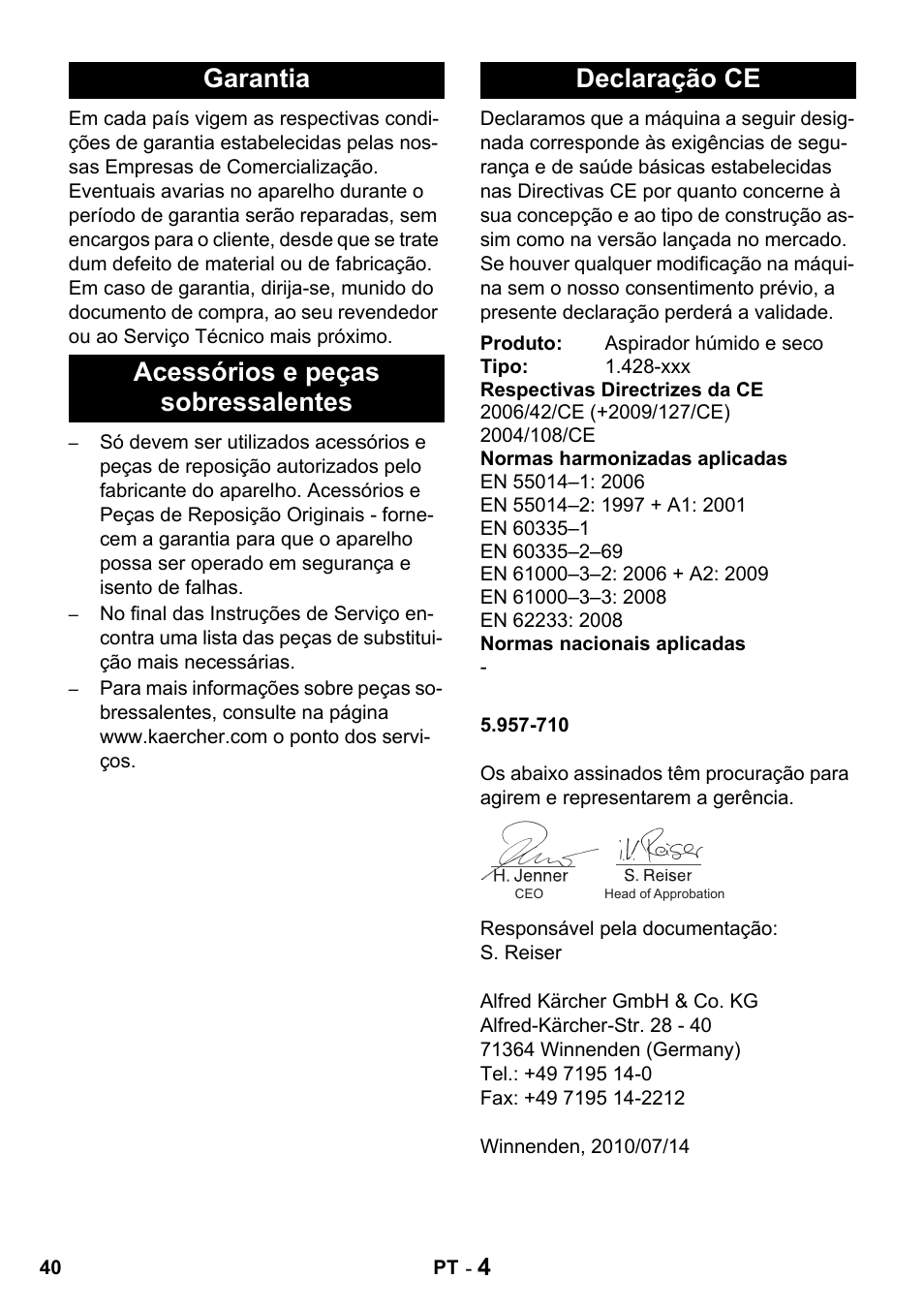 Karcher NT 27-1 Professional User Manual | Page 40 / 148