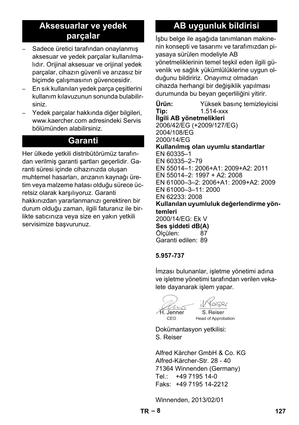 Karcher HD 5-15 C + FR User Manual | Page 127 / 280