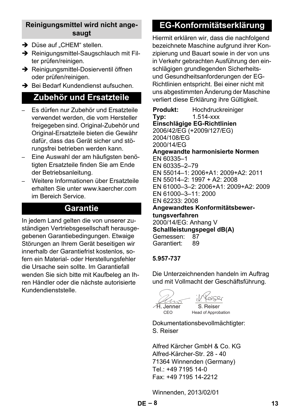 Karcher HD 5-15 C + FR User Manual | Page 13 / 280