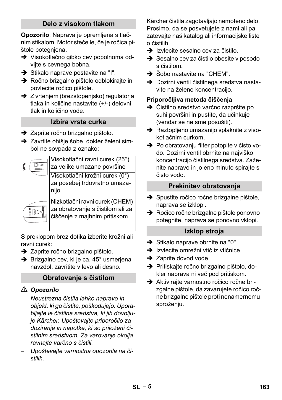 Karcher HD 5-15 C + FR User Manual | Page 163 / 280