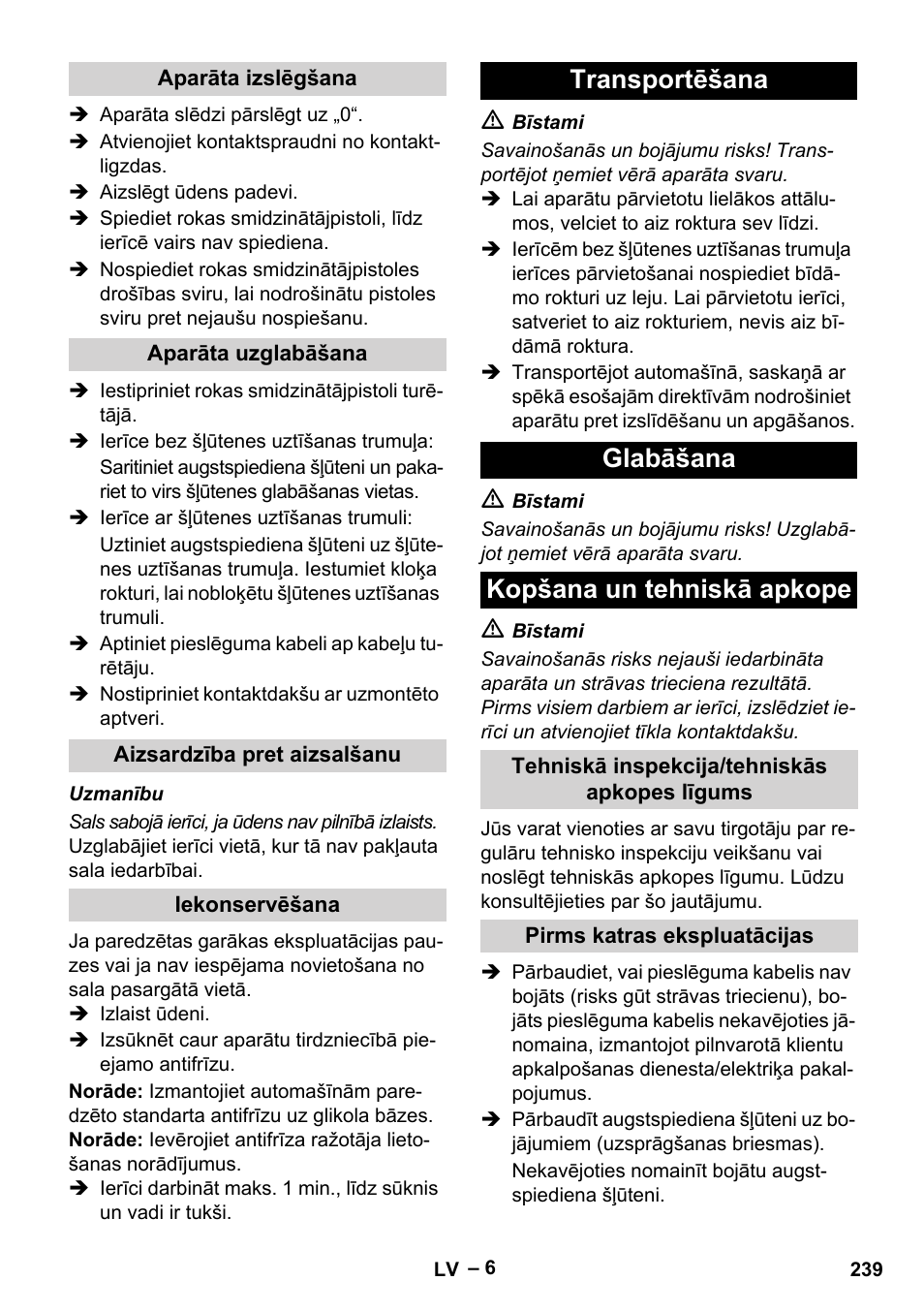 Karcher HD 5-15 C + FR User Manual | Page 239 / 280