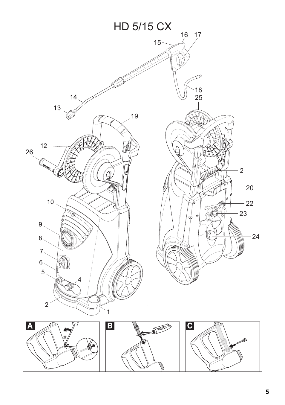 Hd 5/15 cx | Karcher HD 5-15 C + FR User Manual | Page 5 / 280