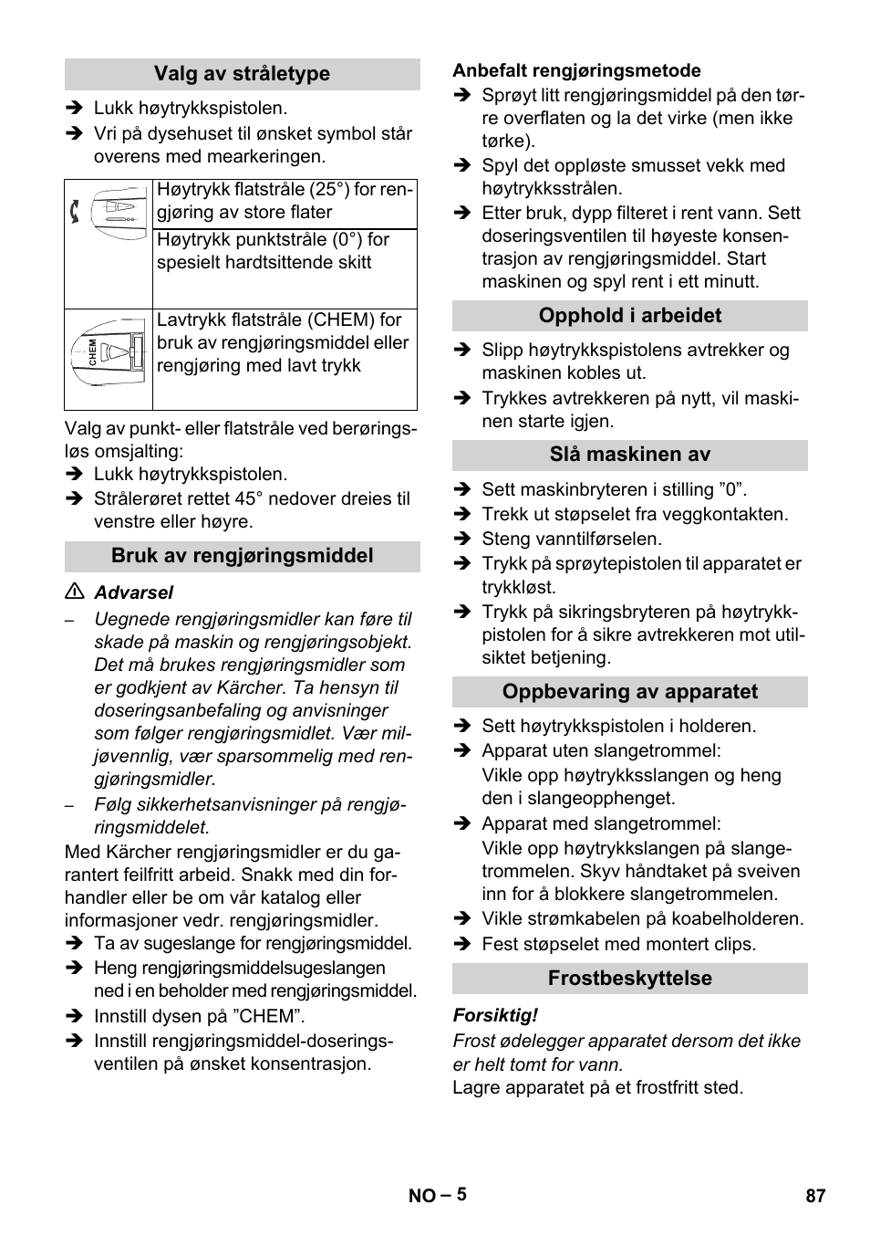 Karcher HD 5-15 C + FR User Manual | Page 87 / 280