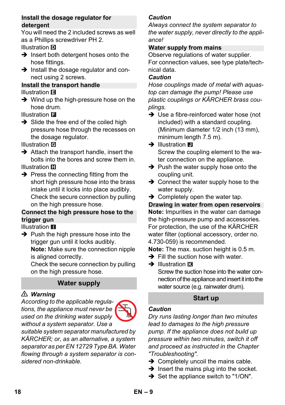 Karcher K 7 Premium eco!ogic Home User Manual | Page 18 / 264