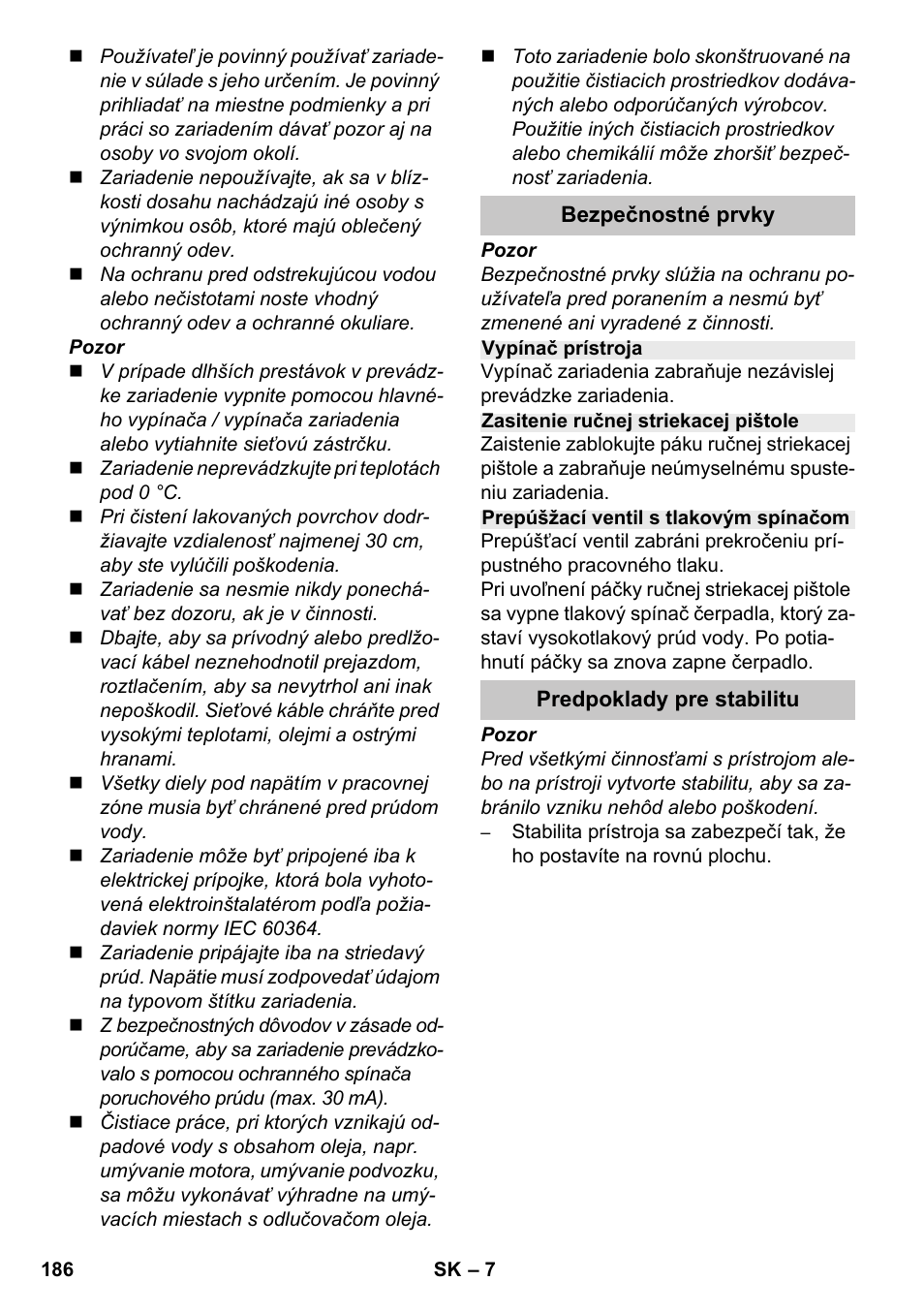 Karcher K 7 Premium eco!ogic Home User Manual | Page 186 / 264