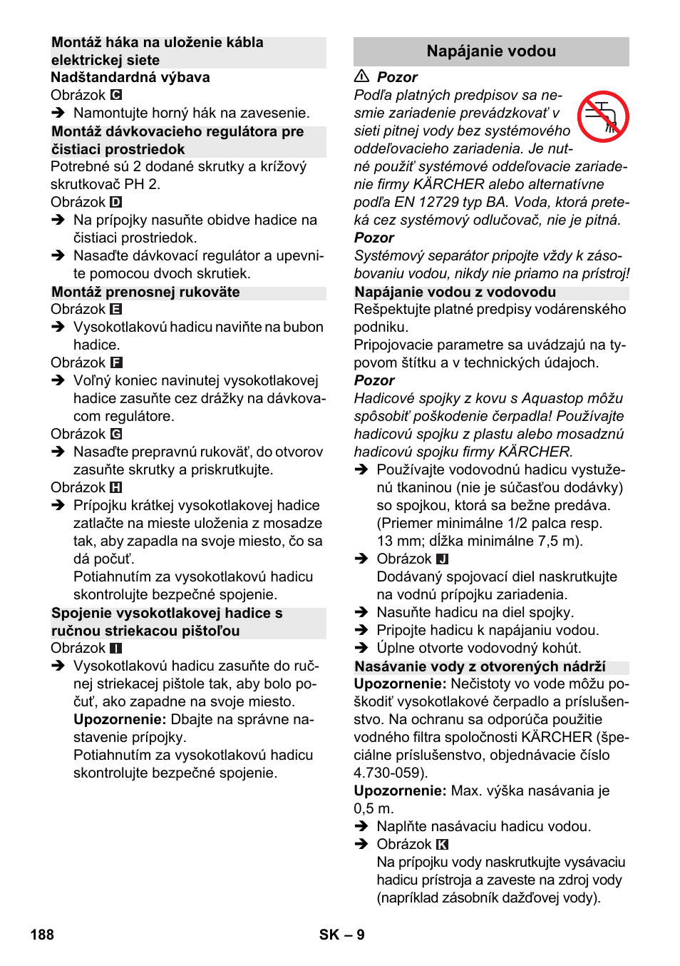 Karcher K 7 Premium eco!ogic Home User Manual | Page 188 / 264