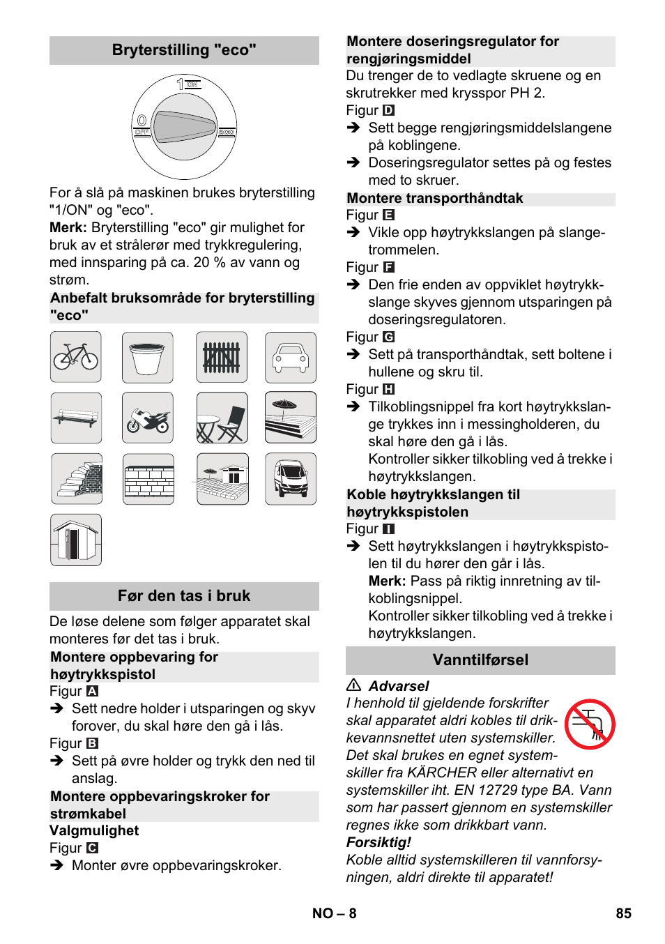 Karcher K 7 Premium eco!ogic Home User Manual | Page 85 / 264