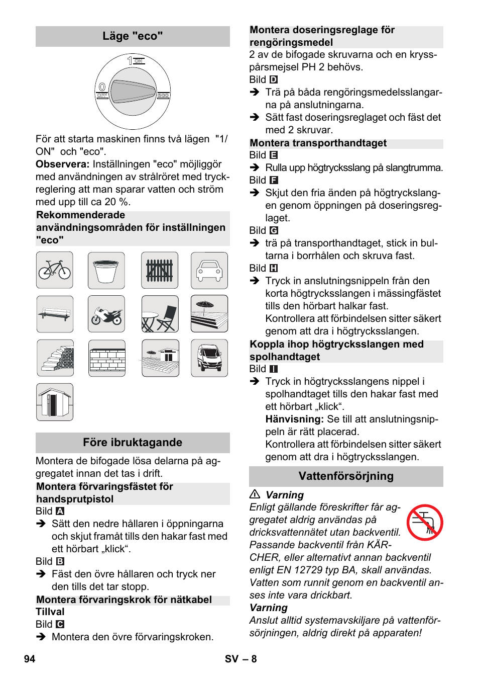Karcher K 7 Premium eco!ogic Home User Manual | Page 94 / 264