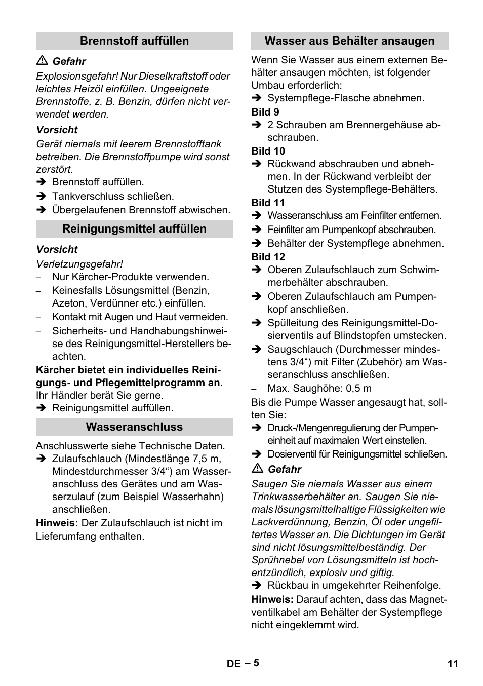 Karcher HDS 8-18-4 C User Manual | Page 11 / 496