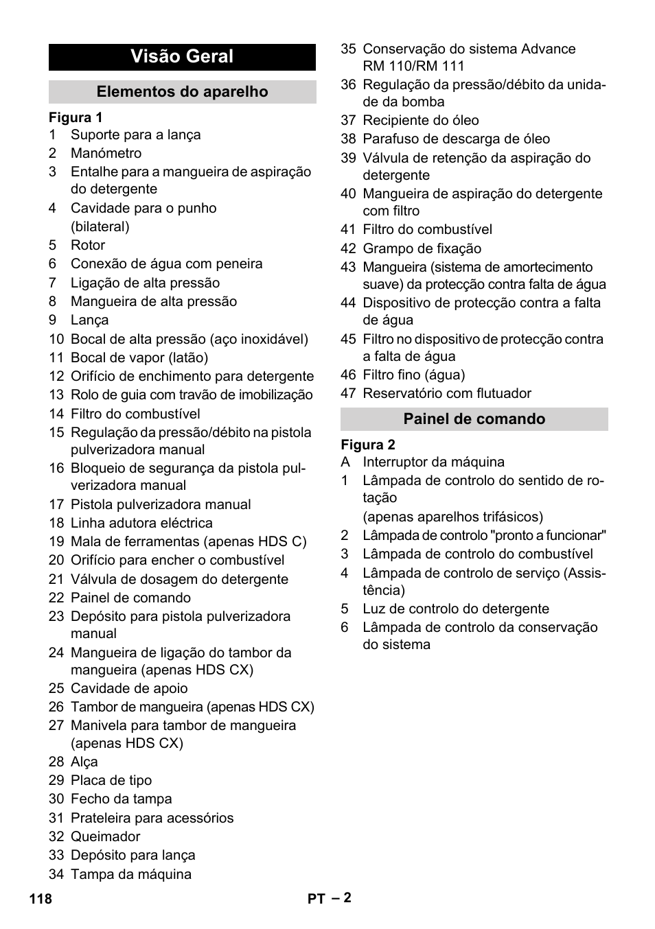 Visão geral | Karcher HDS 8-18-4 C User Manual | Page 118 / 496