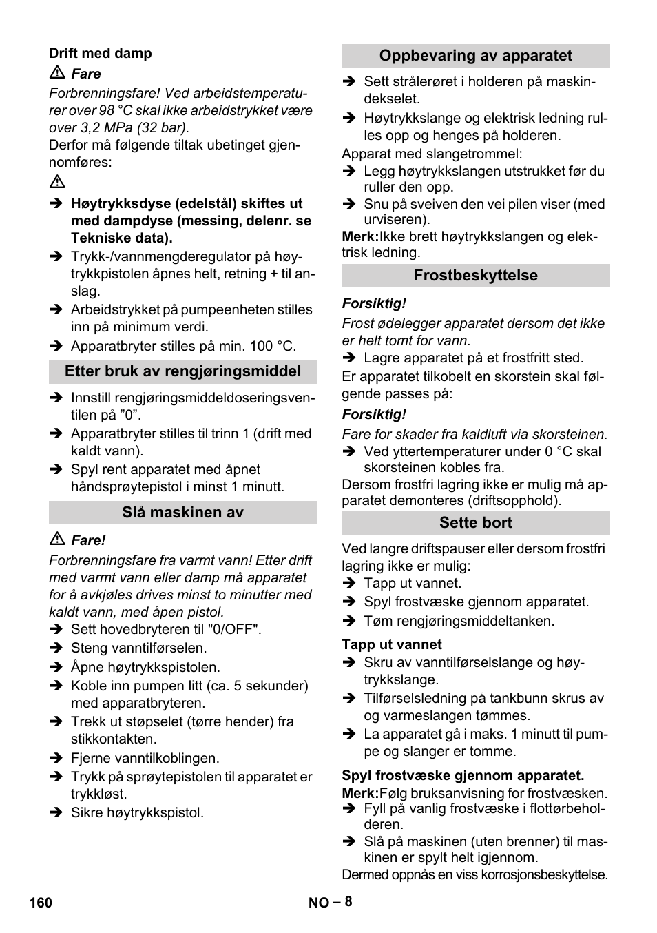 Karcher HDS 8-18-4 C User Manual | Page 160 / 496