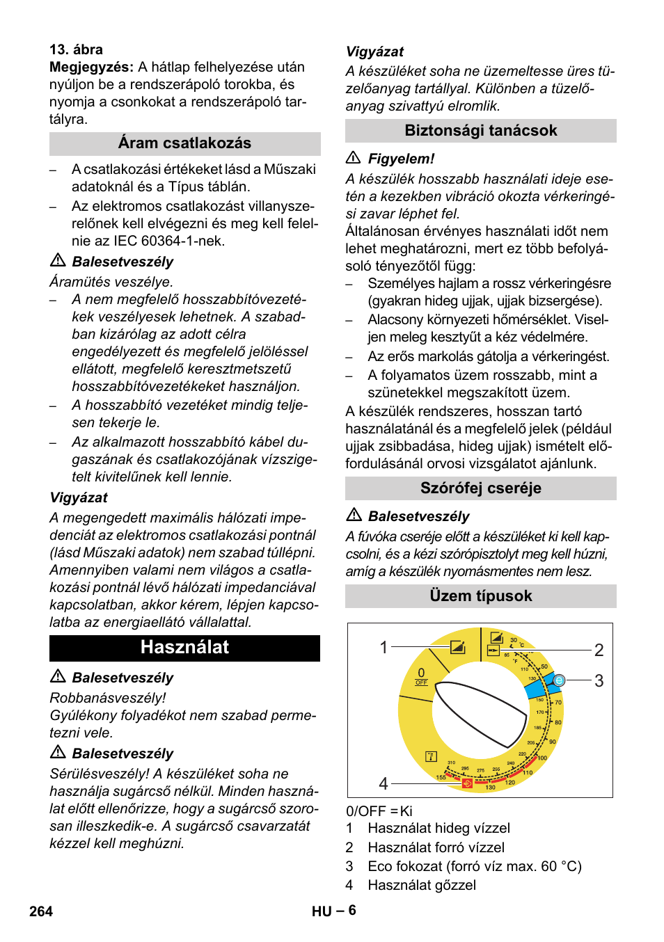 Használat | Karcher HDS 8-18-4 C User Manual | Page 264 / 496