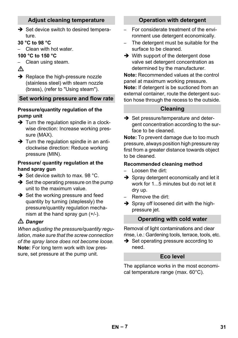 Karcher HDS 8-18-4 C User Manual | Page 31 / 496