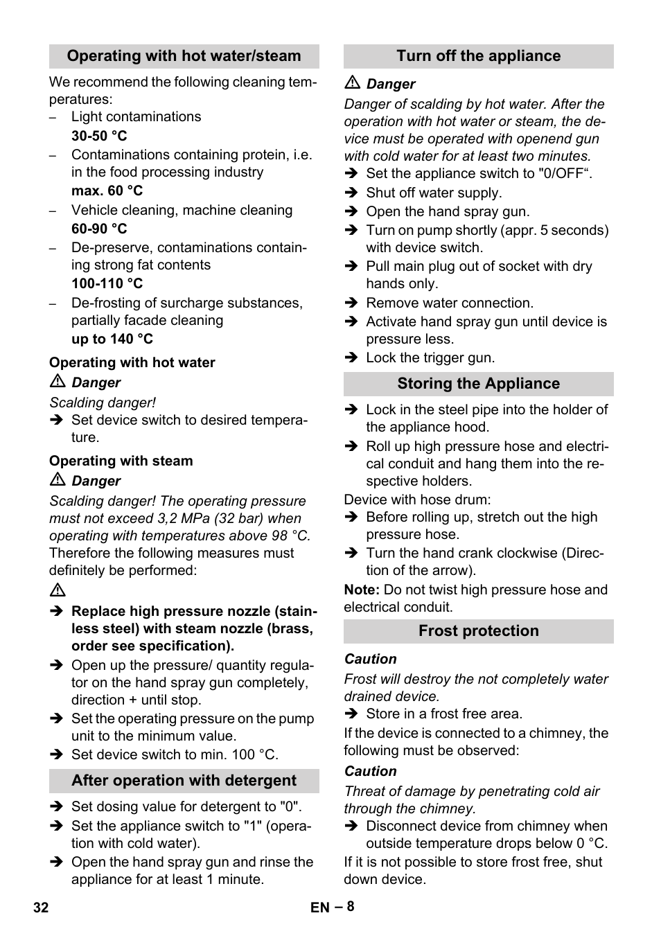 Karcher HDS 8-18-4 C User Manual | Page 32 / 496