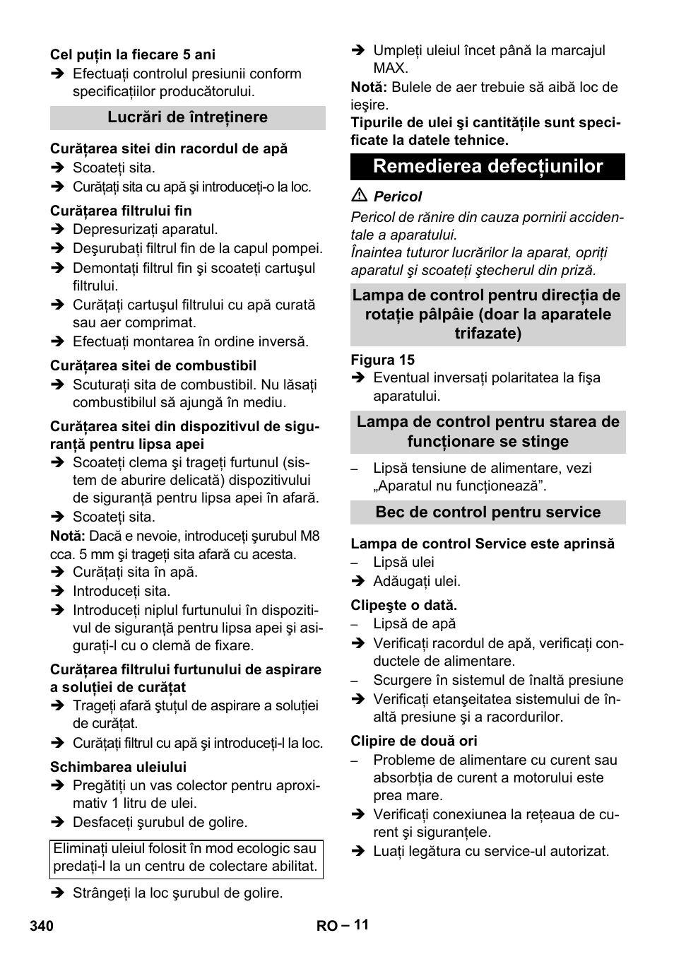 Remedierea defecţiunilor | Karcher HDS 8-18-4 C User Manual | Page 340 / 496