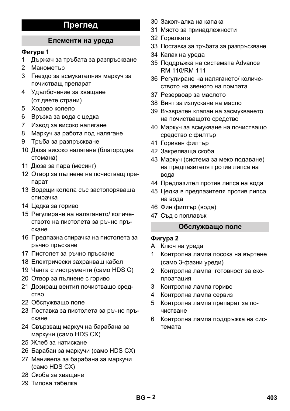 Преглед | Karcher HDS 8-18-4 C User Manual | Page 403 / 496