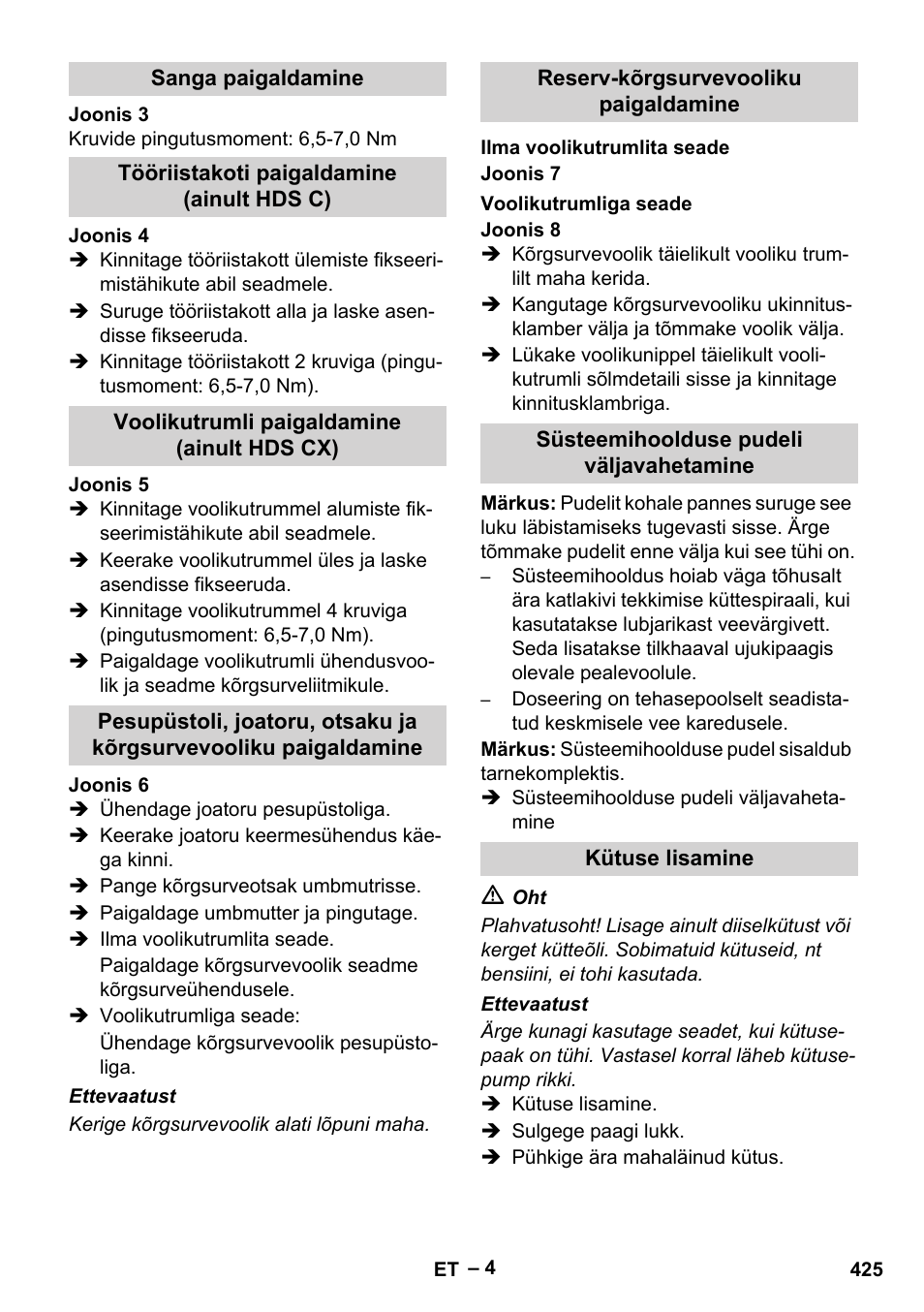 Karcher HDS 8-18-4 C User Manual | Page 425 / 496