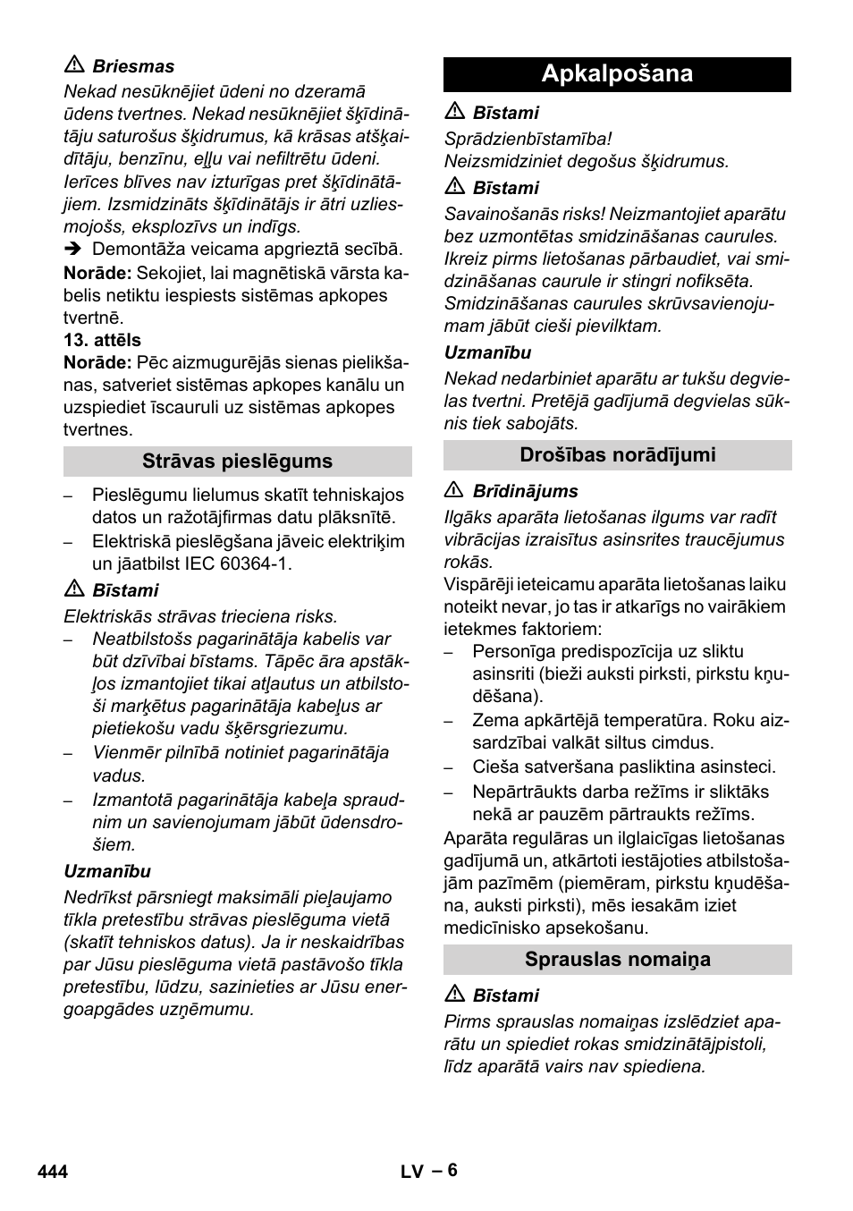 Apkalpošana | Karcher HDS 8-18-4 C User Manual | Page 444 / 496