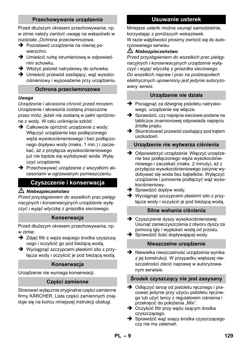 Karcher K 2 Premium User Manual | Page 129 / 196