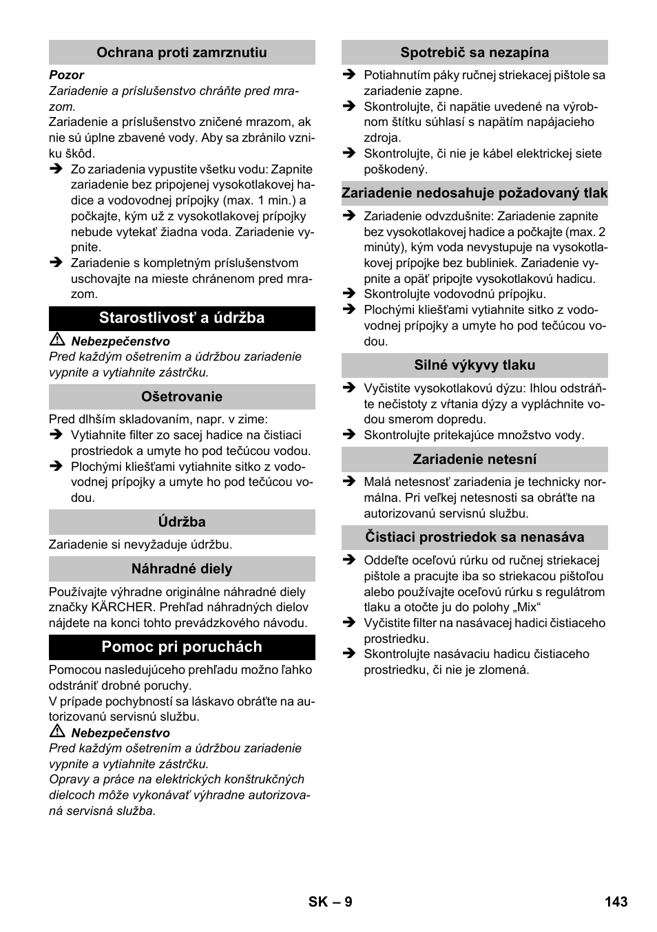 Karcher K 2 Premium User Manual | Page 143 / 196