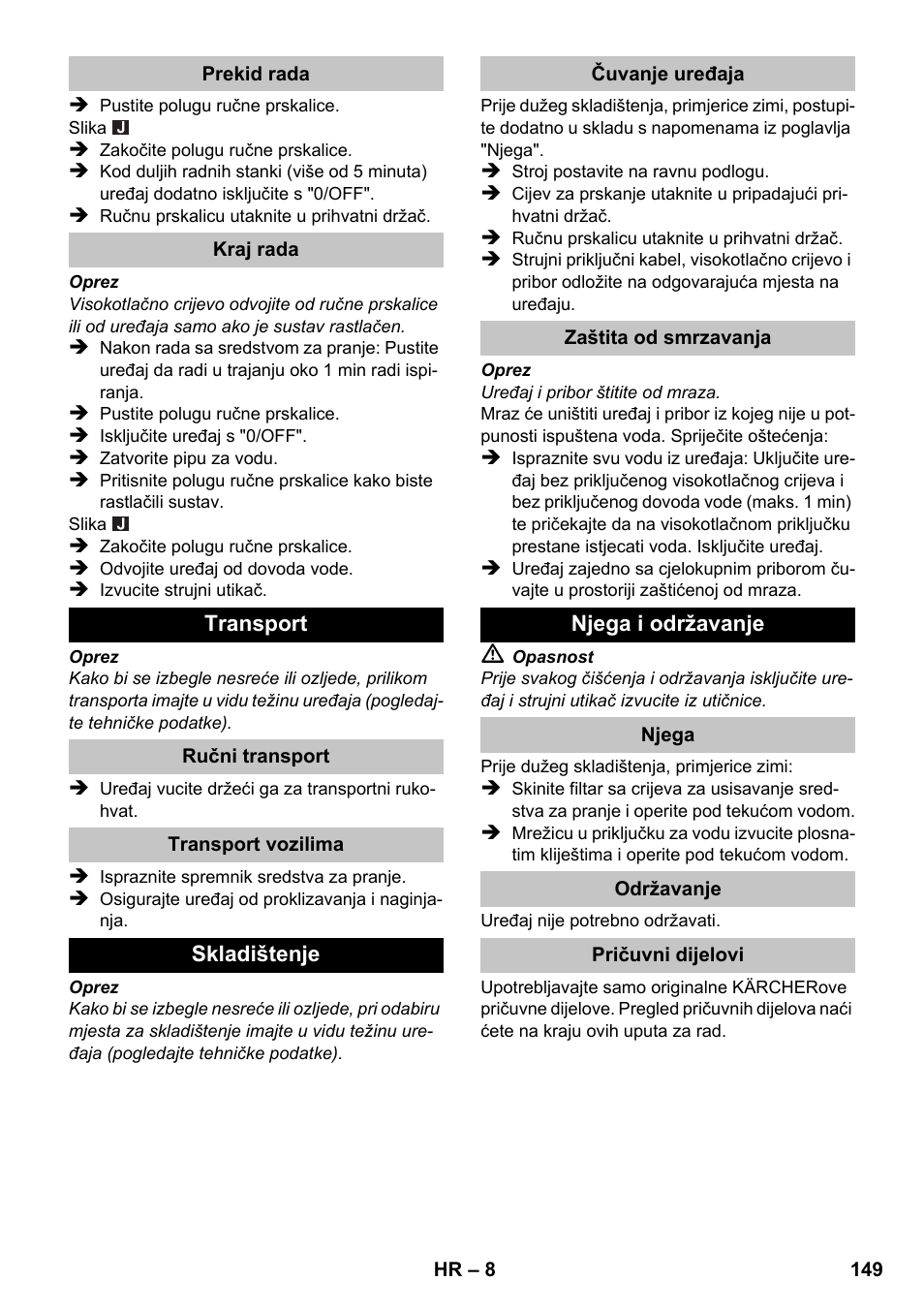 Karcher K 2 Premium User Manual | Page 149 / 196