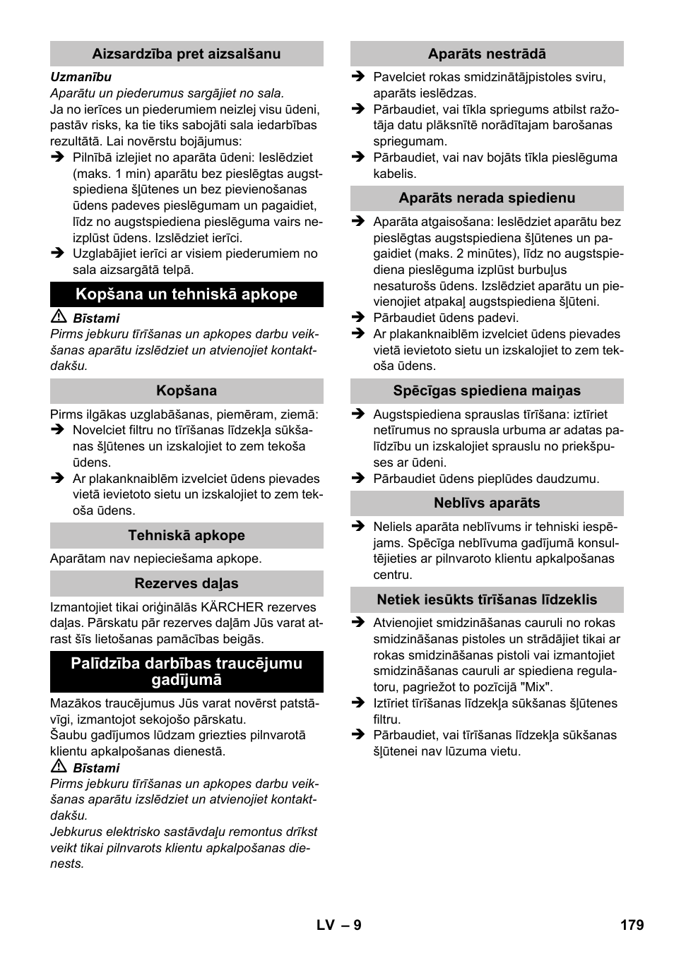 Karcher K 2 Premium User Manual | Page 179 / 196