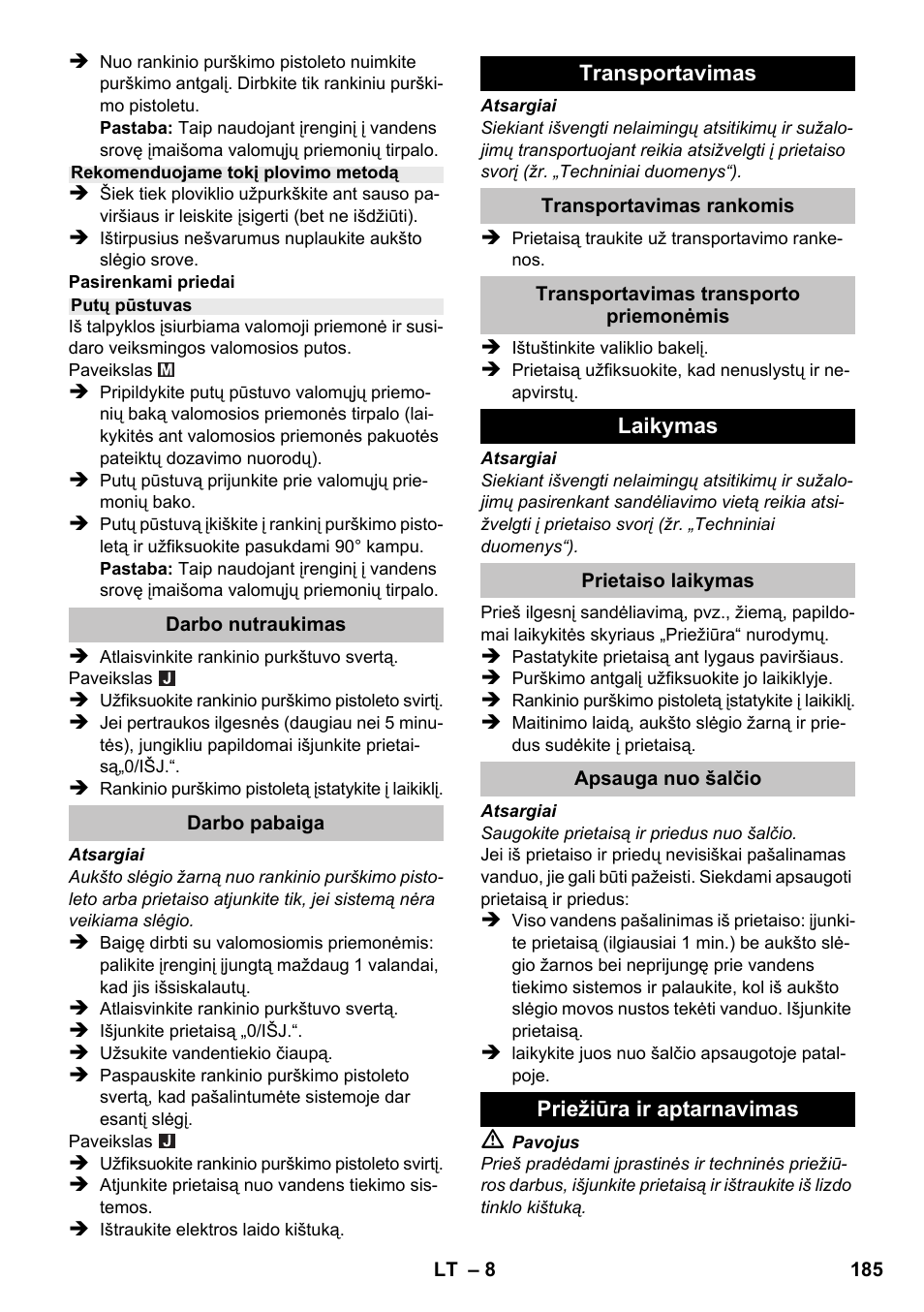 Karcher K 2 Premium User Manual | Page 185 / 196