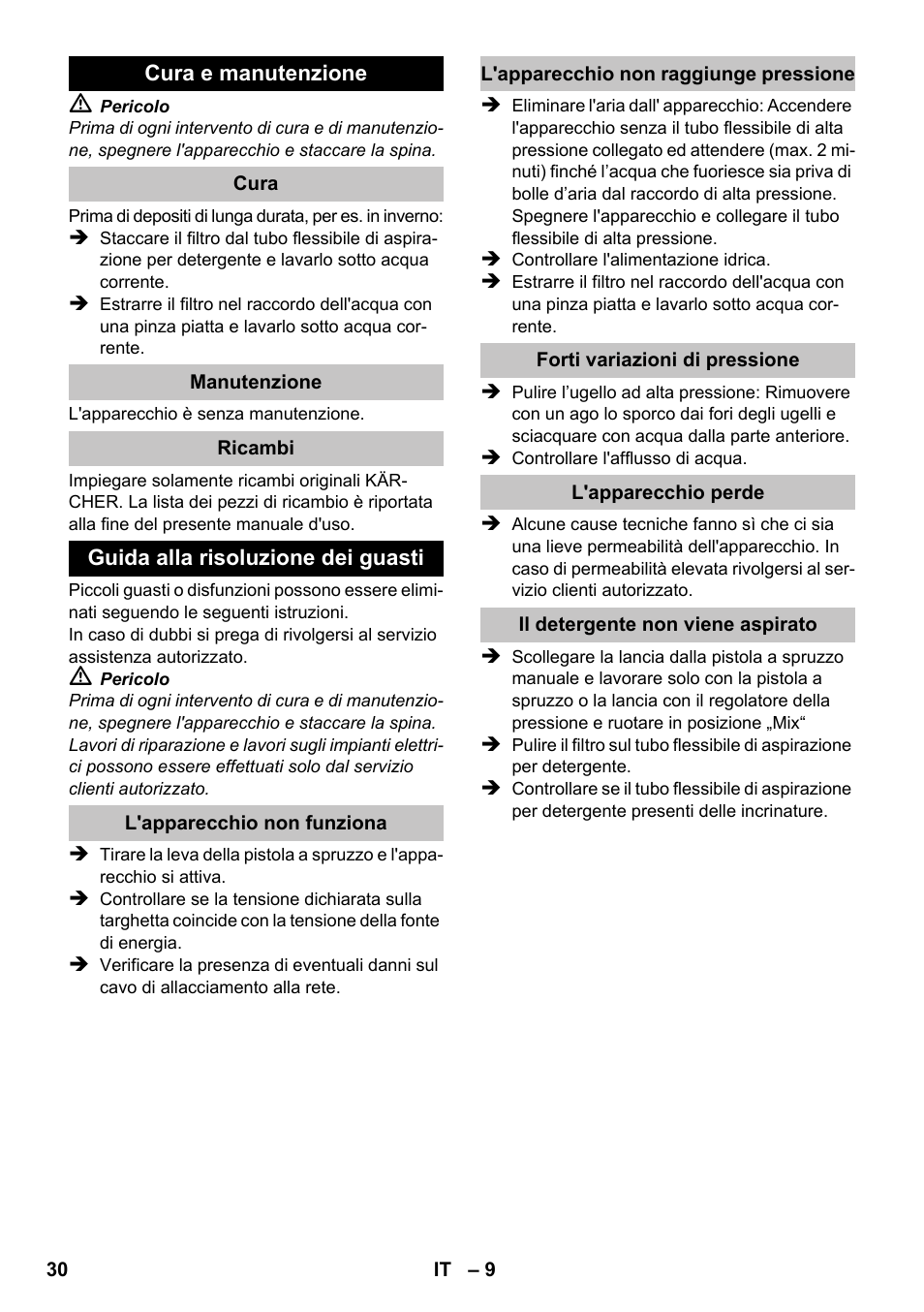 Karcher K 2 Premium User Manual | Page 30 / 196