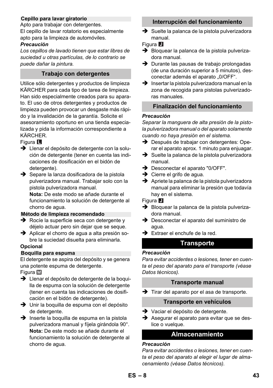 Karcher K 2 Premium User Manual | Page 43 / 196