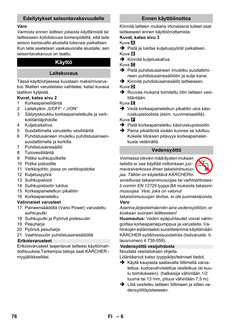 Karcher K 2 Premium User Manual | Page 76 / 196