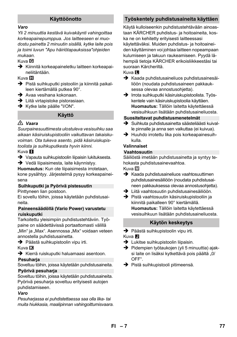 Karcher K 2 Premium User Manual | Page 77 / 196