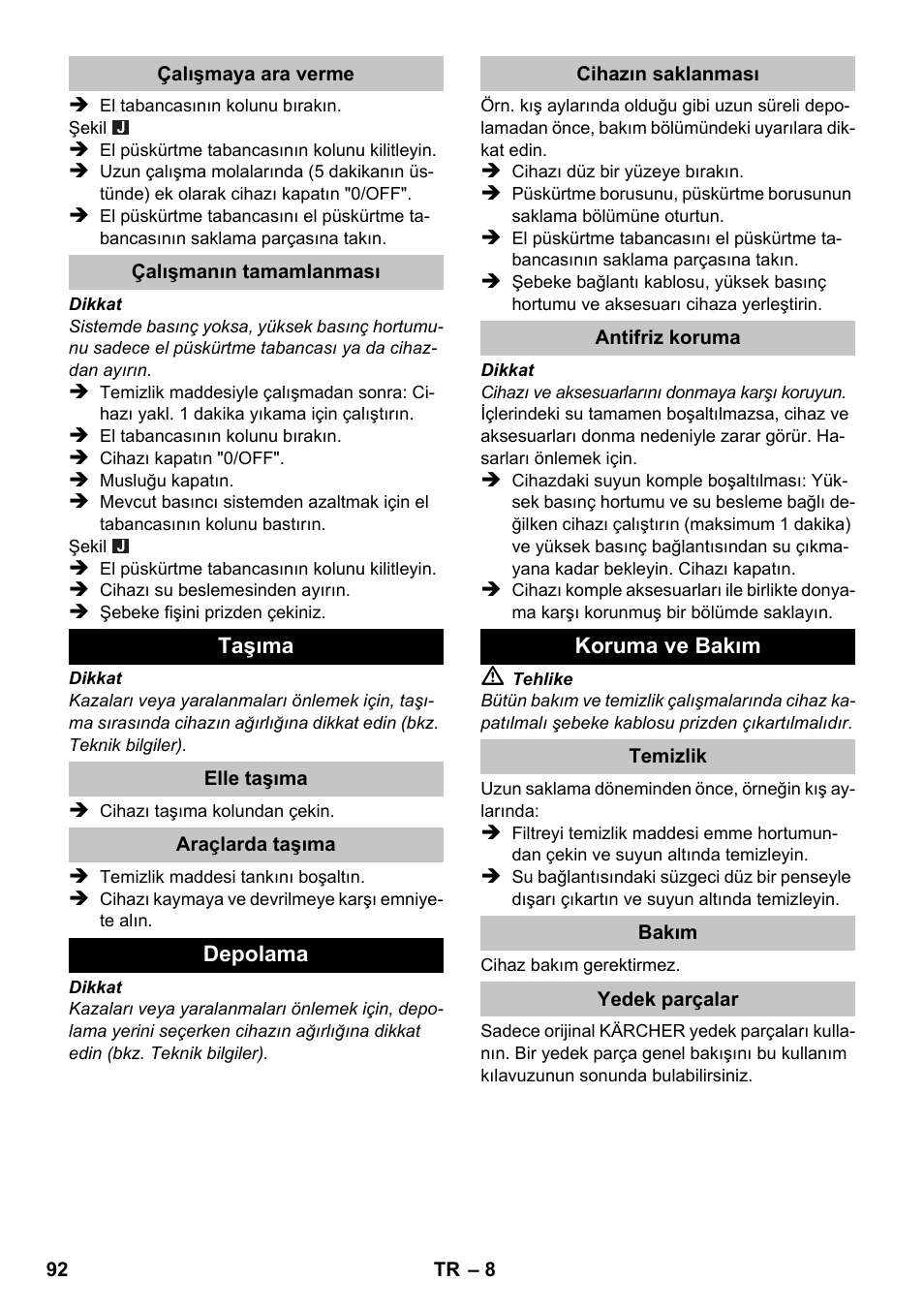 Karcher K 2 Premium User Manual | Page 92 / 196