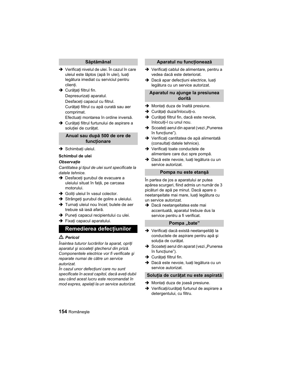 Remedierea defecţiunilor | Karcher HD 10-25-4 Cage Plus User Manual | Page 154 / 224