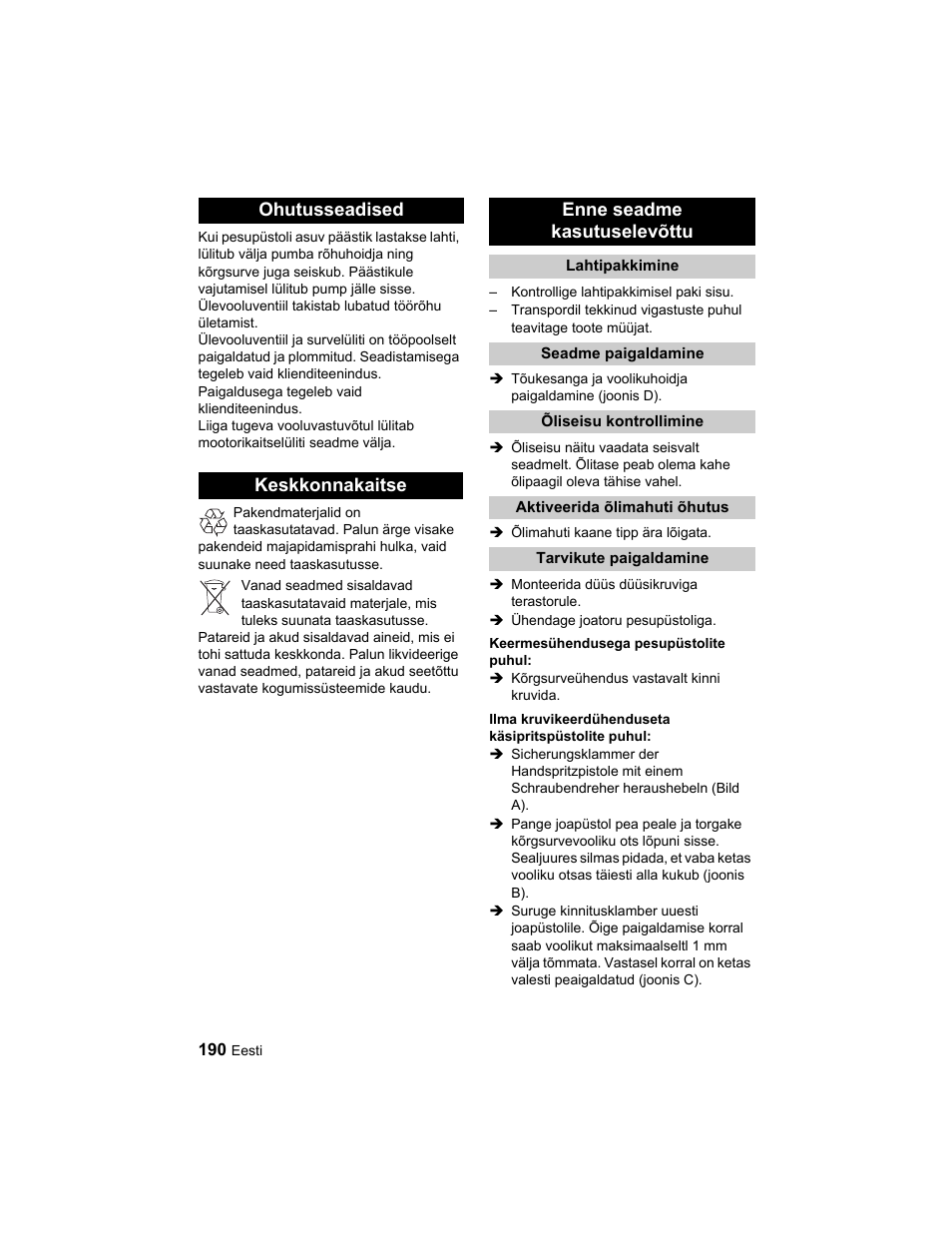 Karcher HD 10-25-4 Cage Plus User Manual | Page 190 / 224