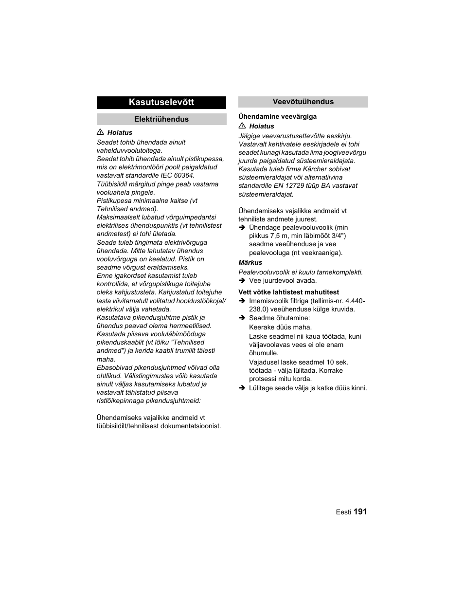 Karcher HD 10-25-4 Cage Plus User Manual | Page 191 / 224