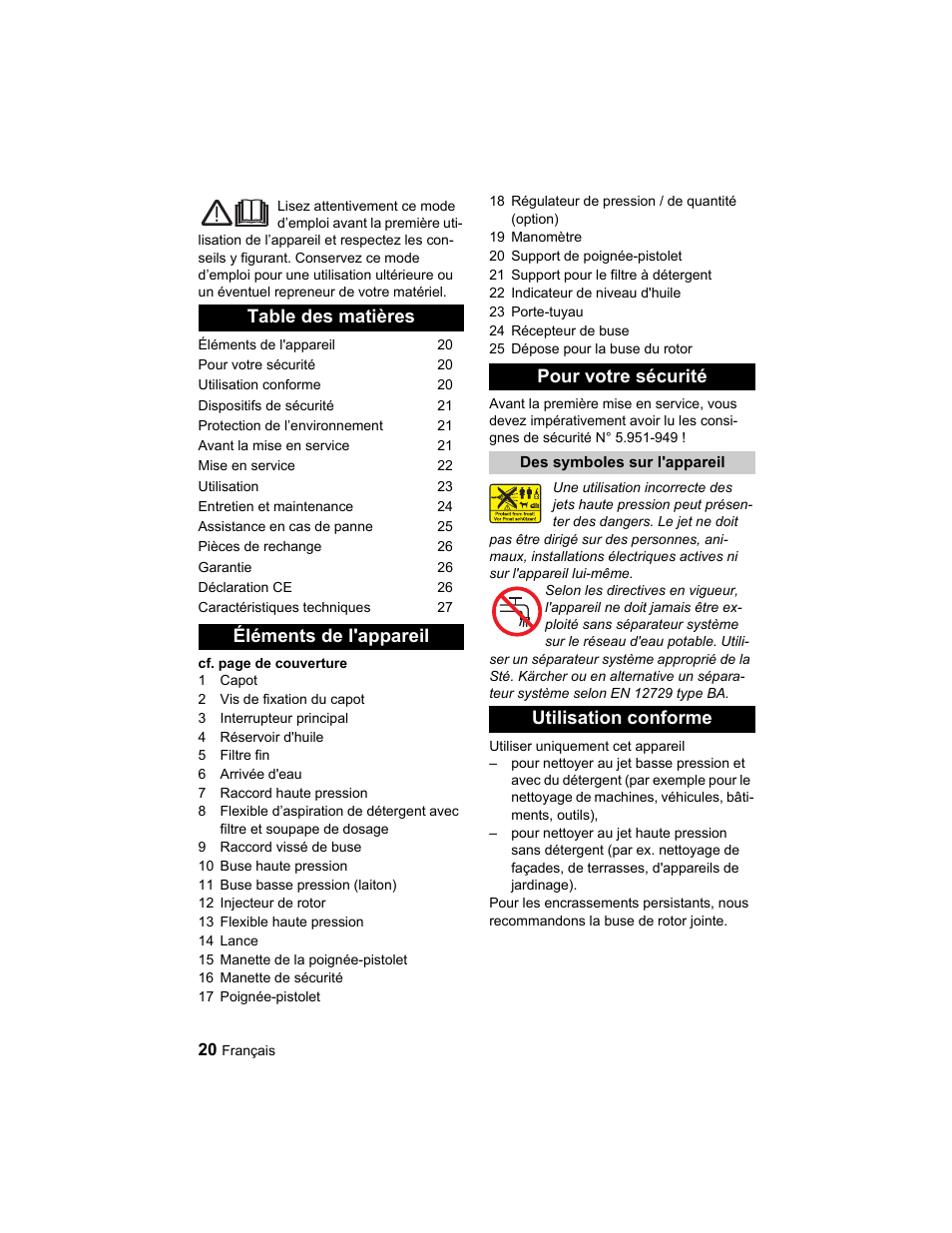 Utilisation conforme | Karcher HD 10-25-4 Cage Plus User Manual | Page 20 / 224